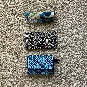 NWOT-Vera Bradley 3-piece bundle-eyeglass case, checkbook cover, wallet